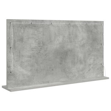 vidaXL Καθρέφτης μακιγιάζ Γκρι τσιμέντο 100 x 55 x 18 εκ Ορθογώνιος