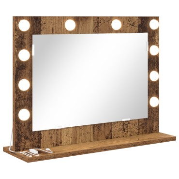 vidaXL καθρέφτης vanity Παλιό ξύλο Ξύλο 60 x 45 x 18 εκ. Καθρέφτης