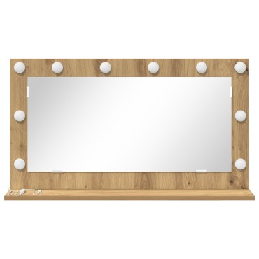 vidaXL Καθρέφτης τουαλέτας Artisan Oak 80 x 45 x 18 εκ. Ορθογώνιος