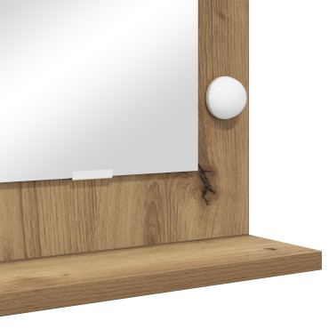 vidaXL Καθρέφτης τουαλέτας Artisan Oak 80 x 45 x 18 εκ. Ορθογώνιος