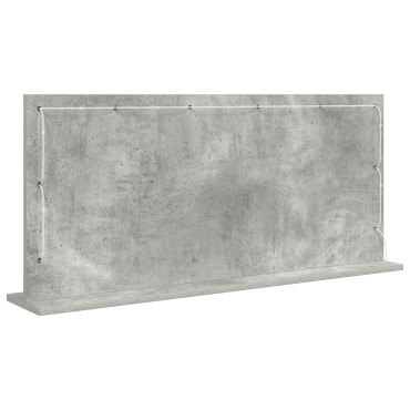 vidaXL Καθρέφτης Vanity με LED φώτα Γκρι 100x45x18 εκ.