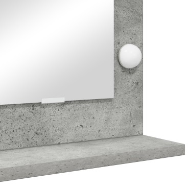 vidaXL Καθρέφτης Vanity με LED φώτα Γκρι 100x45x18 εκ.