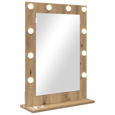 vidaXL Καθρέφτης Vanity Αρτιστίκ δρυς Ξύλο 70 x 50 x 18 εκ.
