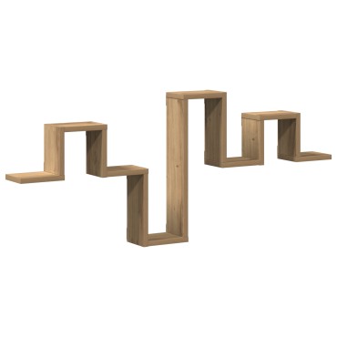 vidaXL Ράφια Τοίχου Καλλιτεχνικό Δρυς 104,5x10x43cm Επεξεργασμένο Ξύλο 1 τεμ.
