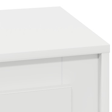 vidaXL Κομοδίνα με LED Φώτα 2 τεμ. Λευκό 44x34,5x45 εκ