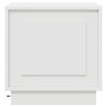 vidaXL Κομοδίνα με LED Φώτα 2 τεμ. Λευκό 44x34,5x45 εκ
