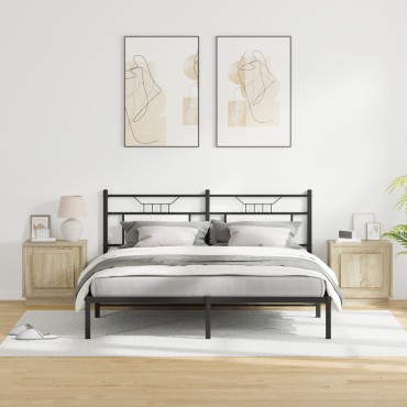 vidaXL Κομοδίνο 2 τεμ. Δρύς Sonoma 44x34,5x45 εκ
