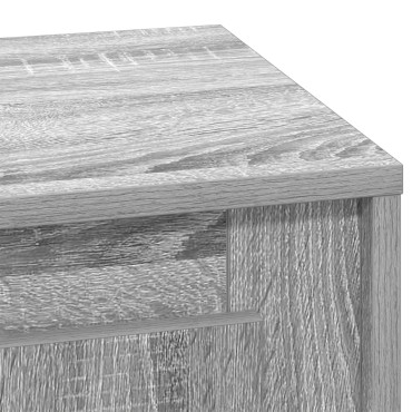vidaXL Κομοδίνο 2 τεμ. Γκρι 44x34,5x45cm Επεξεργασμένο Ξύλο