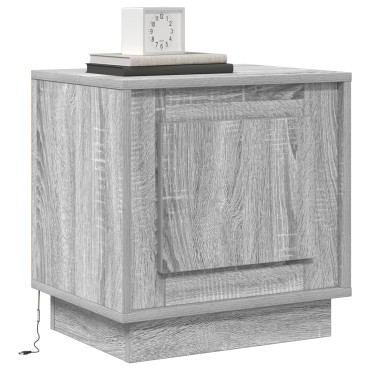 vidaXL Κομοδίνο 2 τεμ. Γκρι 44x34,5x45cm Επεξεργασμένο Ξύλο