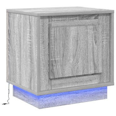 vidaXL Κομοδίνο 2 τεμ. Γκρι 44x34,5x45cm Επεξεργασμένο Ξύλο
