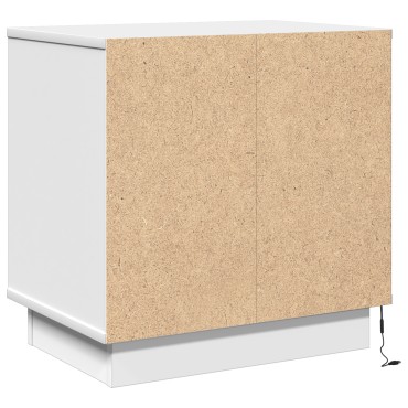 vidaXL Κομοδίνα με LED 2 τεμ. Λευκά 50x34,5x50cm