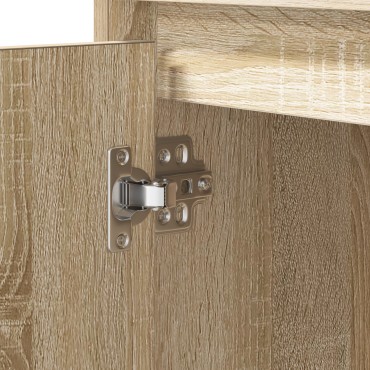 vidaXL κομοδίνο με LED από Sonoma Oak 50x34,5x50cm 1 τεμ.