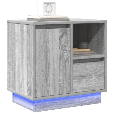vidaXL Κομοδίνο 2 τεμ. Γκρι 50x34,5x50cm Επεξεργασμένο ξύλο