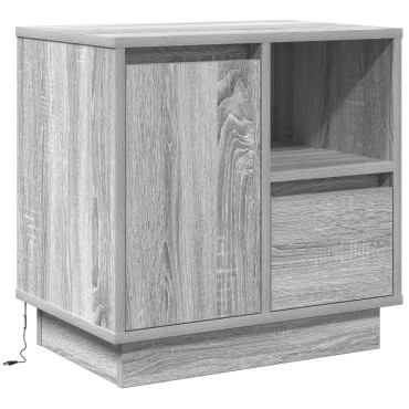 vidaXL Κομοδίνο 2 τεμ. Γκρι 50x34,5x50cm Επεξεργασμένο ξύλο