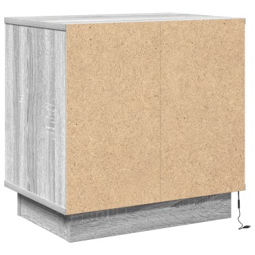 vidaXL Κομοδίνο 2 τεμ. Γκρι 50x34,5x50cm Επεξεργασμένο ξύλο