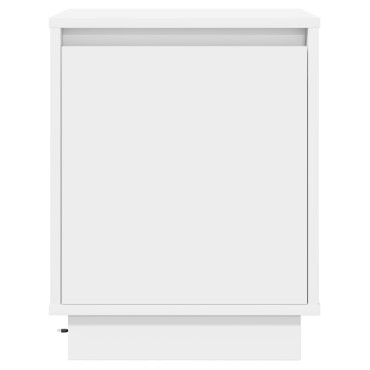 vidaXL Κομοδίνα με LED Φώτα 2 τεμ. Λευκό 39x34,5x50cm