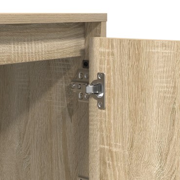 vidaXL Κομοδίνο με LED Φωτισμό Sonoma Oak 39x34,5x50 εκ 1 τεμ.
