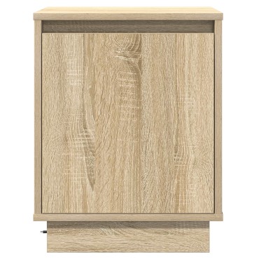 vidaXL Κομοδίνο με LED Φωτισμό Sonoma Oak 39x34,5x50 εκ 1 τεμ.