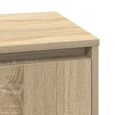 vidaXL Κομοδίνο με LED Φωτισμό Sonoma Oak 39x34,5x50 εκ 1 τεμ.