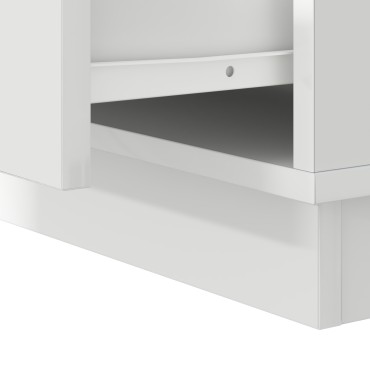vidaXL Κομοδίνο με LED Φώτα Λευκό 39x34,5x50cm 1 τεμ.