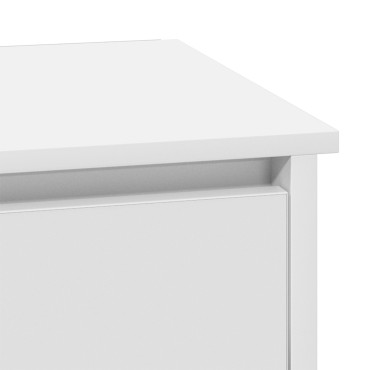 vidaXL Κομοδίνο με LED Φώτα Λευκό 39x34,5x50cm 1 τεμ.