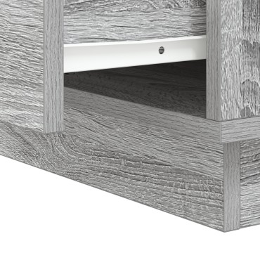 vidaXL Κομοδίνο 2 τεμ. Γκρι 39x34,5x50cm Επεξεργασμένο ξύλο