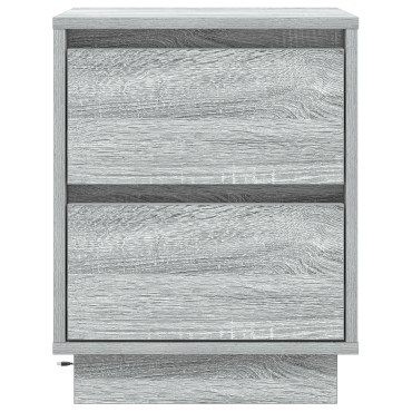vidaXL Κομοδίνο 2 τεμ. Γκρι 39x34,5x50cm Επεξεργασμένο ξύλο