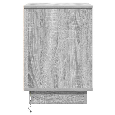 vidaXL Κομοδίνο 2 τεμ. Γκρι 39x34,5x50cm Επεξεργασμένο ξύλο