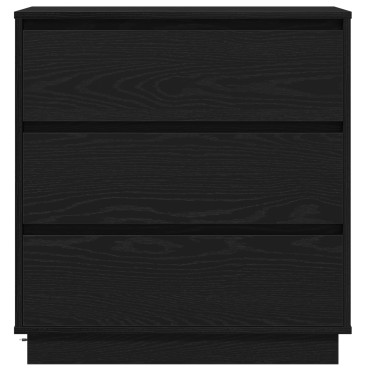 vidaXL Κομοδίνο Μαύρη Οξυά 71x34,5x75cm Επεξεργασμένο ξύλο 1 τεμ.