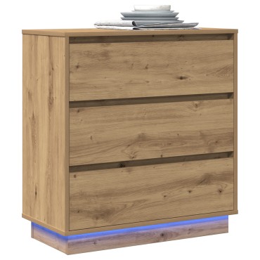 vidaXL Κομοδίνο Artisan Oak 71x34,5x75cm Επεξεργασμένο ξύλο 1 τεμ.