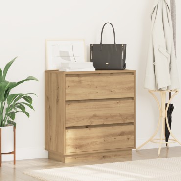 vidaXL Κομοδίνο Artisan Oak 71x34,5x75cm Επεξεργασμένο ξύλο 1 τεμ.