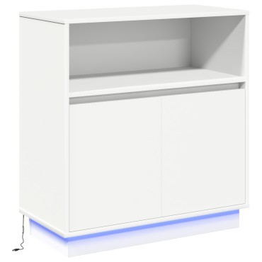 vidaXL Μπουφές με LED Λευκό 71x34,5x75cm Κατασκευασμένο Ξύλο 1 τεμ.