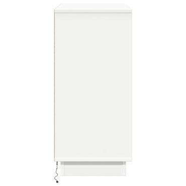 vidaXL Μπουφές με LED Λευκό 71x34,5x75cm Κατασκευασμένο Ξύλο 1 τεμ.