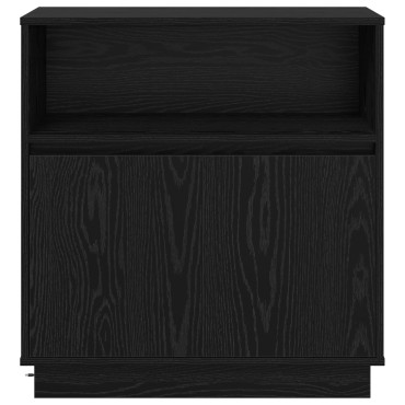vidaXL Μπουφές με LED Μαύρο Δρυς 71x34,5x75cm Επεξεργασμένο ξύλο 1 τεμ.