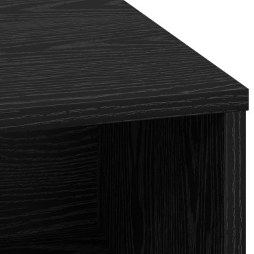 vidaXL Μπουφές με LED Μαύρο Δρυς 71x34,5x75cm Επεξεργασμένο ξύλο 1 τεμ.