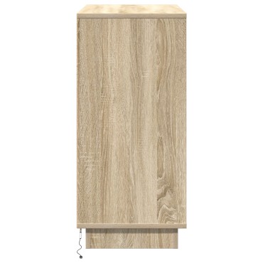 vidaXL Μπουφές με LED Σομόνα Δρυς 71x34,5x75cm Κατασκευασμένο από Ξύλο Μηδιάς 1 τεμ.