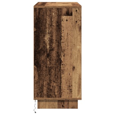 vidaXL Μπουφές με LED από Παλιό Ξύλο 71x34,5x75cm Κατασκευασμένο από ξύλο από μηχανική επεξεργασία 1 τεμ.