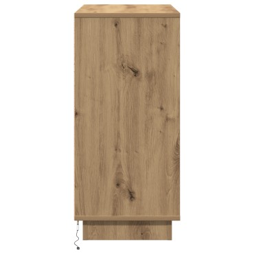 vidaXL Μπουφές με LED από Τεχνητό Ξύλο 71x34,5x75cm 1 τεμ.