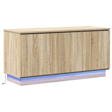 vidaXL ντουλάπι τηλεόρασης δρυς Sonoma 100x38x49cm Επεξεργασμένο ξύλο