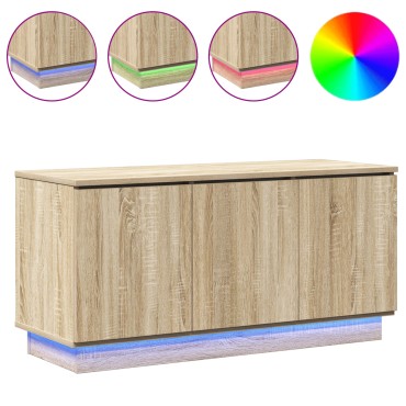 vidaXL ντουλάπι τηλεόρασης δρυς Sonoma 100x38x49cm Επεξεργασμένο ξύλο
