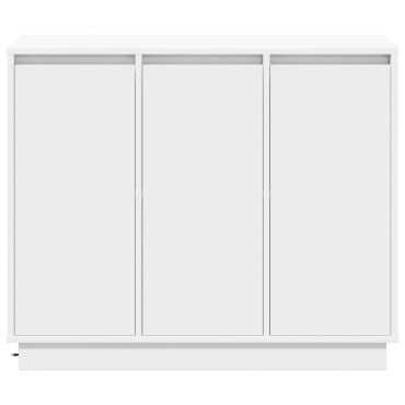 vidaXL Κομοδίνο LED Λευκό 90x32x75cm από Επεξεργασμένο Ξύλο 1 τεμ.
