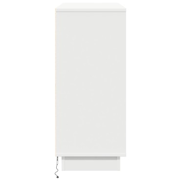 vidaXL Κομοδίνο LED Λευκό 90x32x75cm από Επεξεργασμένο Ξύλο 1 τεμ.