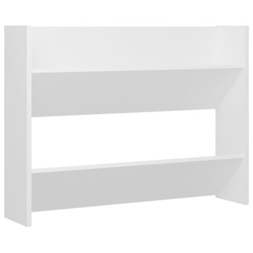 vidaXL Παπουτσοθήκη Τοίχου Λευκή 80x18x60cm από Επεξ. Ξύλο