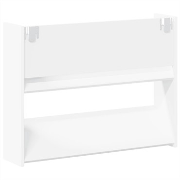 vidaXL Παπουτσοθήκη Τοίχου Λευκή 80x18x60cm από Επεξ. Ξύλο