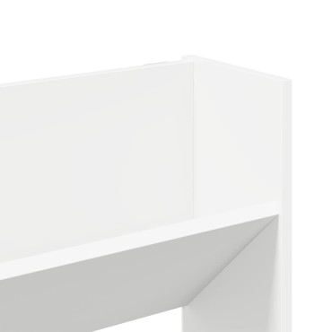 vidaXL Παπουτσοθήκη Τοίχου Λευκή 80x18x60cm από Επεξ. Ξύλο