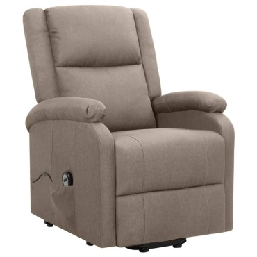 vidaXL Πολυθρόνα με Ανύψωση Taupe Υφασμάτινη 70x89x103,5cm 1 τεμ.