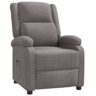 vidaXL Πολυθρόνα Ανακλινόμενη Taupe Υφασμάτινη 70x93x98cm 1 τεμ.