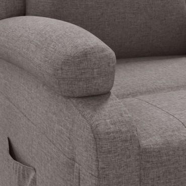 vidaXL Πολυθρόνα Ανακλινόμενη Taupe Υφασμάτινη 70x93x98cm 1 τεμ.