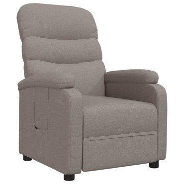 vidaXL Πολυθρόνα Ανακλινόμενη Taupe Υφασμάτινη 75x91x101cm 1 τεμ.