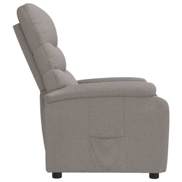 vidaXL Πολυθρόνα Ανακλινόμενη Taupe Υφασμάτινη 75x91x101cm 1 τεμ.